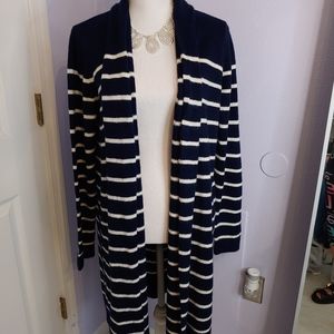 Old Navy stripe cardigan size L women long cardigan sweater
